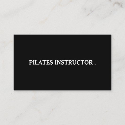 Pilates Yoga-Lehrer-Lehrer Visitenkarte (Vorderseite)