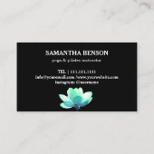 Pilates Yoga Lehrer Lotus Visitenkarte (Rückseite)