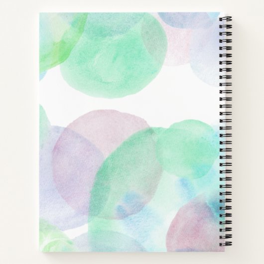 Pilates Yoga Reiki Studio Wasserfarbensplash Notizblock (Rückseite)