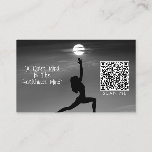 Pilates Yoga Sunset Instructor Visitenkarte (Rückseite)