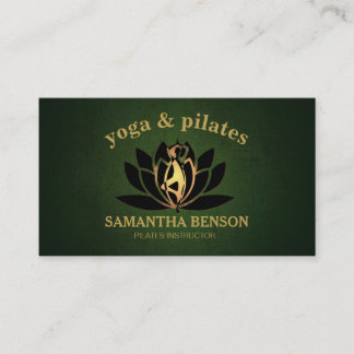 Pilates Yoga Trainer Lehrer Lotus Visitenkarte