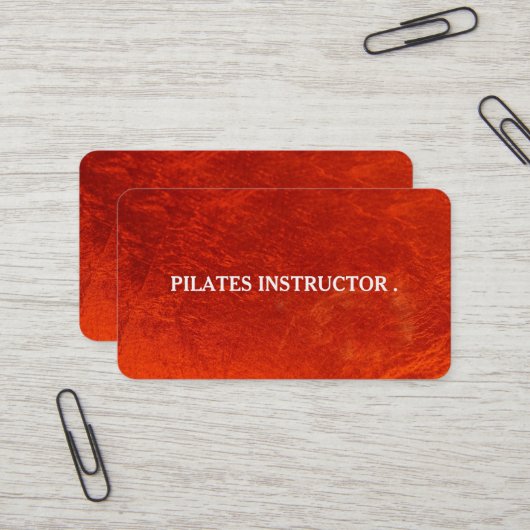Pilates Yoga Trainer Lehrer Visitenkarte (Vorderseite/Rückseite Beispiel)