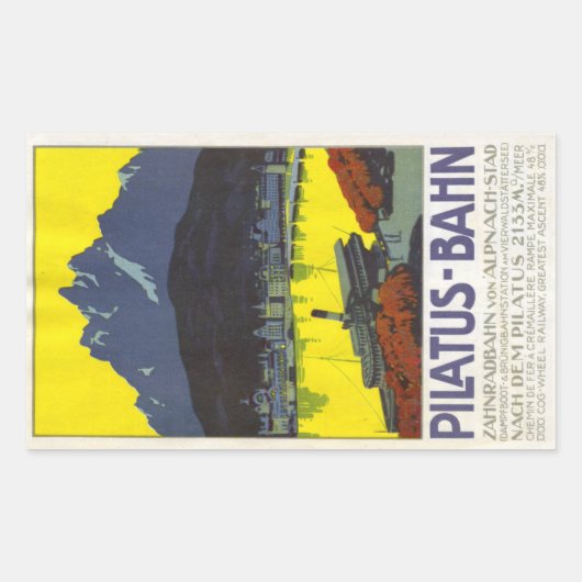 Pilatus Bahn Rechteckheber Rechteckiger Aufkleber (Vorderseite)