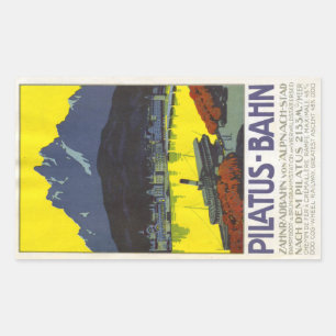 Pilatus Bahn Rechteckiger Aufkleber