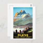 Pilatus, Berge, Schweiz, Jahrgang Postkarte (Vorne/Hinten)