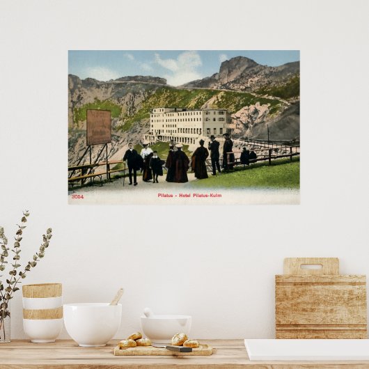 Pilatus Kulm belle époque Schweizer Alpen Poster (Küche)