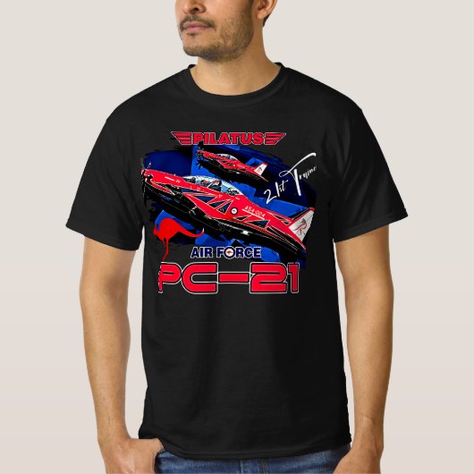 Pilatus PC-21 Fortgeschrittenes Pilot-Trainingsflu T-Shirt (Vorderseite)