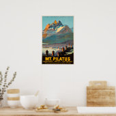 Pilatus, Schweiz, Reiseplakat Poster (Küche)