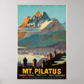 Pilatus, Schweiz, Reiseplakat Poster (Vorne)