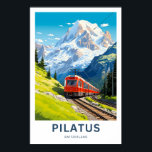 Pilatus Switzerland Travel Print Poster<br><div class="desc">Schöne,  moderne Druckerei,  die Pilatus Schweiz feiert.</div>