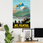Pilatus Switzerland Vintage Travel Poster (Heimbüro)
