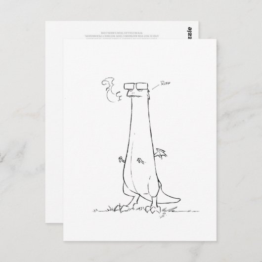 Pilchard der Drache Postkarte (Vorne/Hinten)