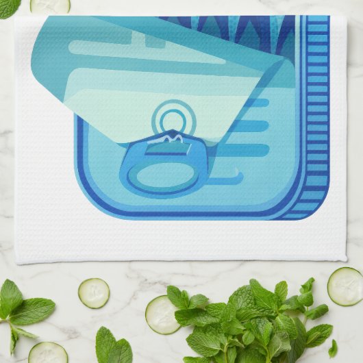 Pilchards Design Kitchen Towel Geschirrtuch (Gefaltet)