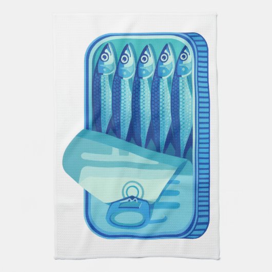 Pilchards Design Kitchen Towel Geschirrtuch (Vertikal)