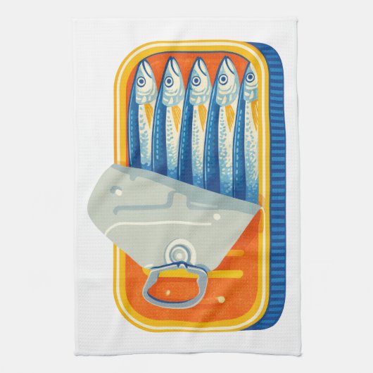 Pilchards Design Kitchen Towel Geschirrtuch (Vertikal)