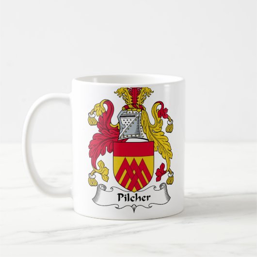 Pilcher Familienwappen Kaffeetasse (Links)