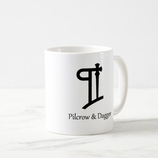Pilcrow u. Dolch-Kaffee-Tasse Kaffeetasse (VorderseiteRechts)