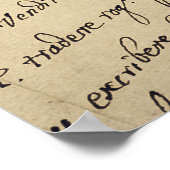 Pile der alten Vintagen Manuskripte Poster (Ecke)