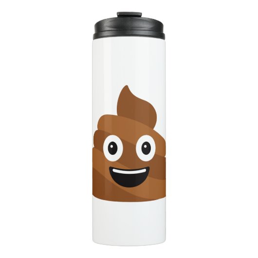 Pile der Poo-Emoji-Tasse Thermosbecher (Vorderseite)