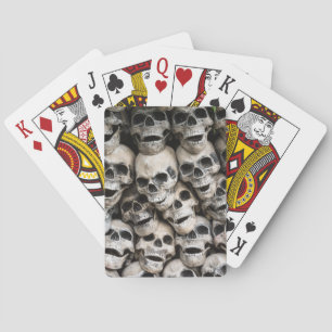 Pile der Skulpturen, die Karten spielen Spielkarten