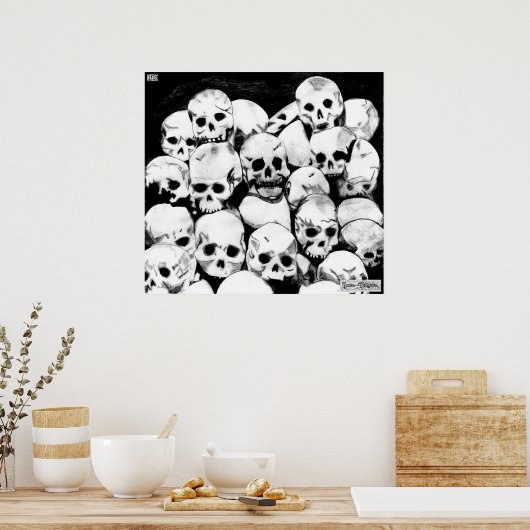 Pile-O-Skulls Canvas Print Poster (Küche)