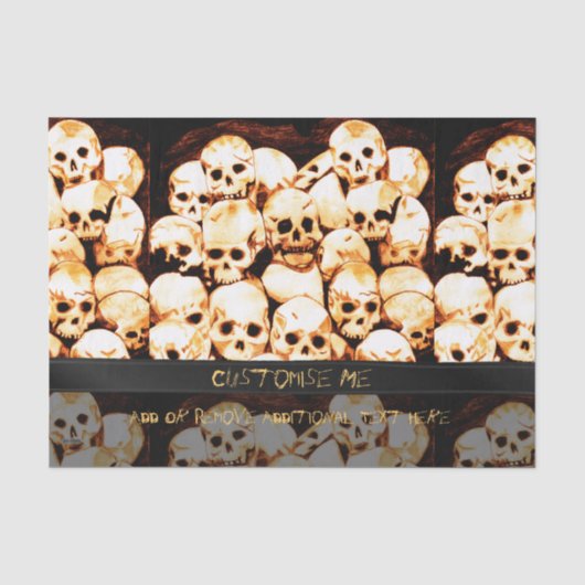 Pile-O-Skulls (gealtert) Seidenpapier (Vorderseite)