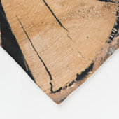 Pile of brown firewood fleecedecke (Ecke)