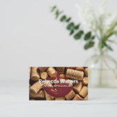 Pile of Corks | Wein und städtische Gebäude Visitenkarte (Stehend Vorderseite)
