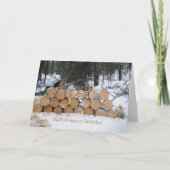 Pile of Cut Logs Karte (Vorderseite)