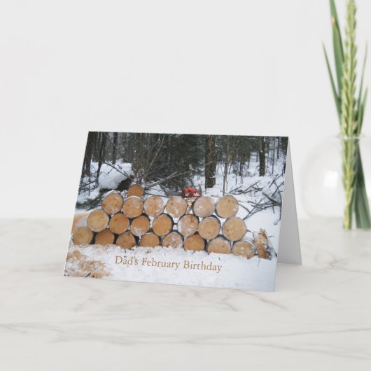 Pile of Cut Logs Karte (Vorderseite)