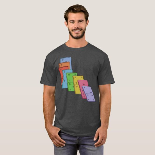 Pile Of Dominoes Domino Setile Game Dominos Game f T-Shirt (Vorne ganz)