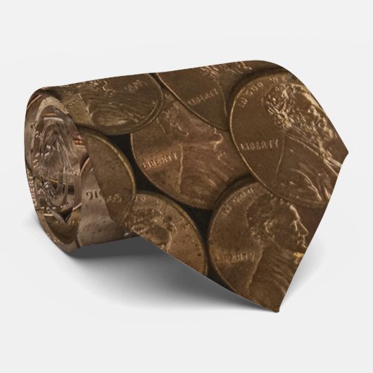 Pile of Pennies Necktie Krawatte (Gerollt)