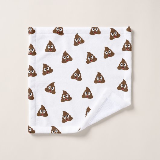 Pile of Poo emoji smiling poops Waschlappen (Waschlappen)