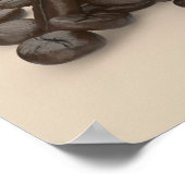 Pile of roasted coffee beans poster (Ecke)