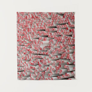 Pile of rolled papers wandteppich