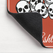 Pile Skulls Burnt Amber Hintergrund Custom Mousepad (Ecke)