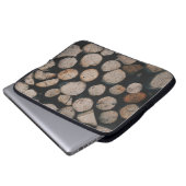 Pile von Braunwäldern Laptopschutzhülle (Vorne Knopf)