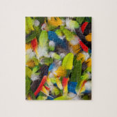 Pile von bunten Federn Puzzle (Vertikal)