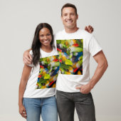 Pile von bunten Federn T-Shirt (Unisex)
