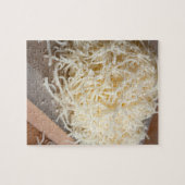 Pile von frischem Mozzarella-Käse. Puzzle (Horizontal)