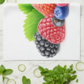 Pile von frischen Beeren Geschirrtuch (Gefaltet)