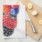Pile von frischen Beeren Geschirrtuch (Viertel Falte)