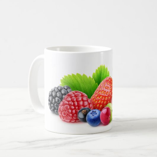 Pile von frischen Beeren Kaffeetasse (Vorderseite Links)