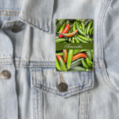 Pile von grünen scharfen Paprikaschoten Button (Insitu)