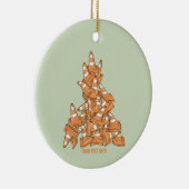 Pile von orangefarbenen Straßenkegel Keramik Ornament (Rechts)