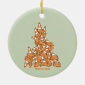 Pile von orangefarbenen Straßenkegel Keramik Ornament (Hinten)