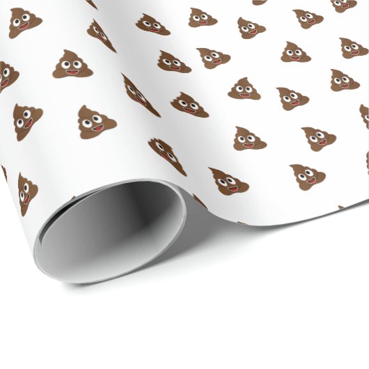 Pile von Poo emoji lächelnd kacke Geschenkpapier (Rolleneckpunkt)