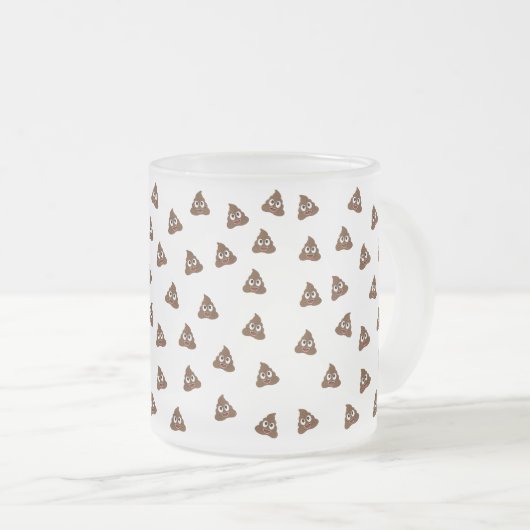 Pile von Poo emoji lächelnd kacke Mattglastasse (VorderseiteRechts)