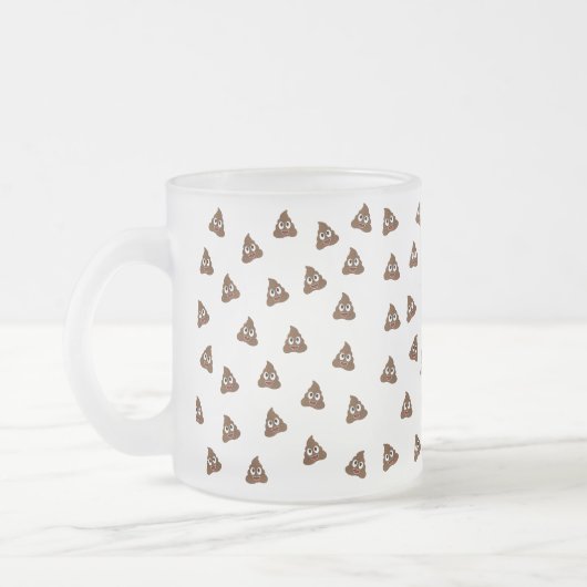 Pile von Poo emoji lächelnd kacke Mattglastasse (Links)