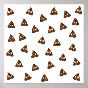 Pile von Poo emoji lächelnd kacke Poster